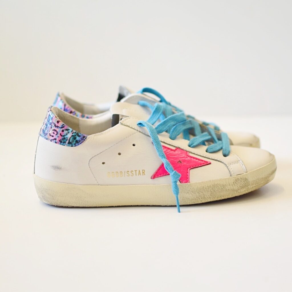 golden goose lizard print heel