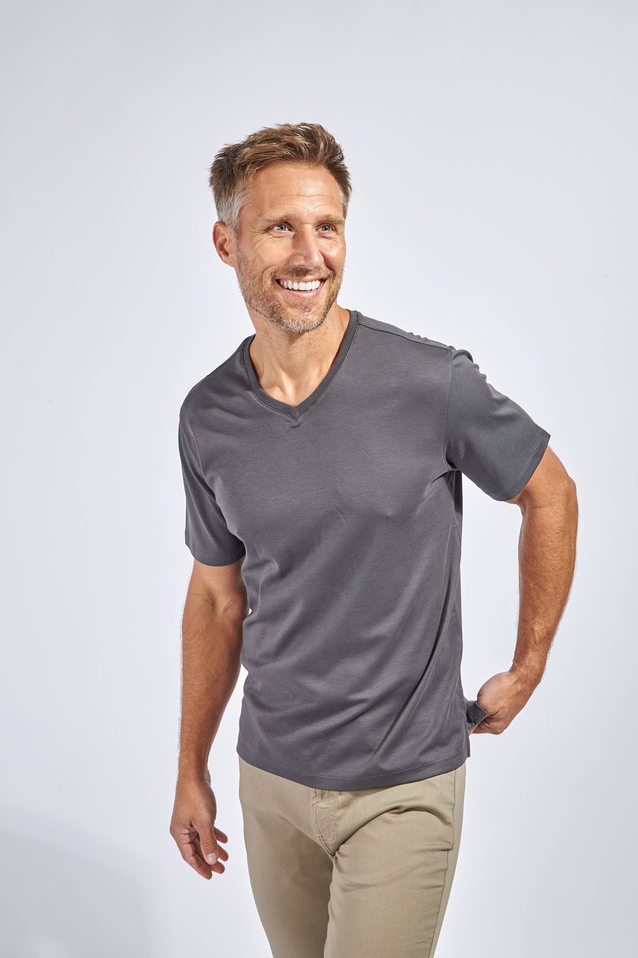 RYE 51 Luxe Supima Crew Neck Tee in Charcoal – Cayman's