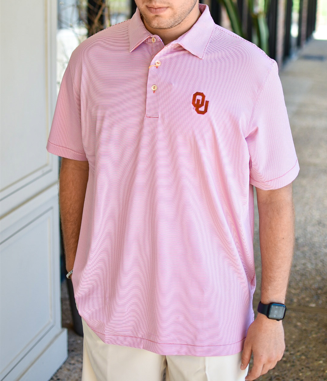 Phi Psi Peter Millar Jubilee Stripe Stretch Jersey Polo with Crest – Phi  Kappa Psi Official Store