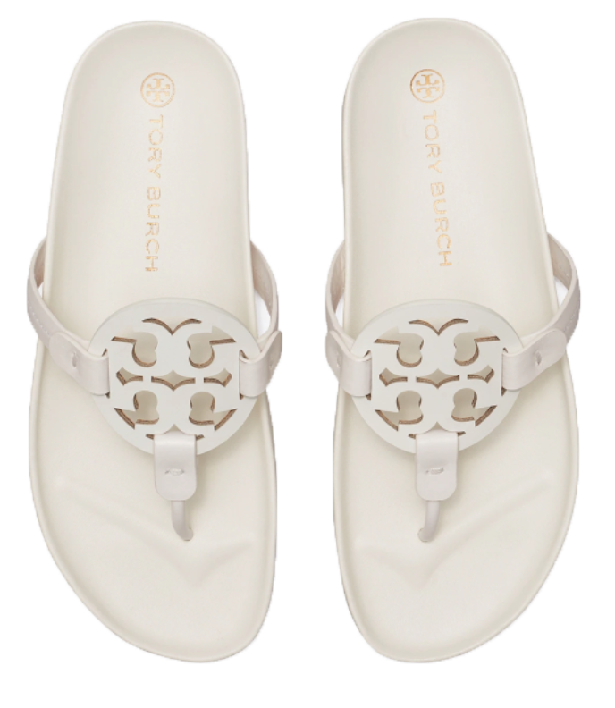 Tory burch ivory online sandals