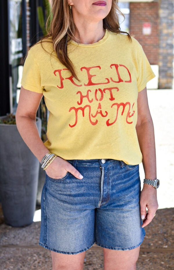 MOTHER The Sinful Tee in Red Hot Mama – Cayman's