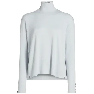 RAG&BONE The Knit Boxy T-Neck in Light Blue