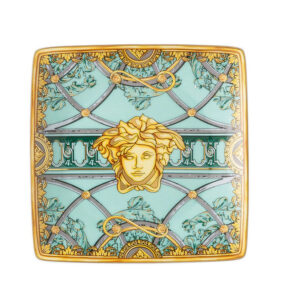 VERSACE Scala Palazzo Verde Canape Dish 4 3/4 inch Square