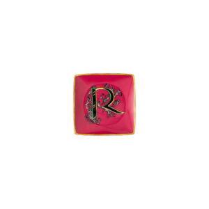 VERSACE Versace Holiday Alphabet R-Canape Dish 4 3/4 in Square