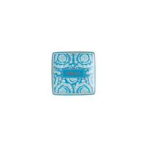 VERSACE Barocco Teal-Canape Dish 4 3/4in Square