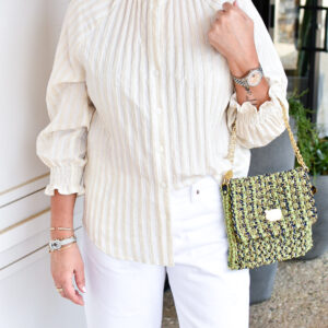FINLEY Fiona Natural Stripe in Natural/White