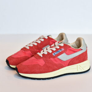 AUTRY Reelwind Low Sneaker in White/Red