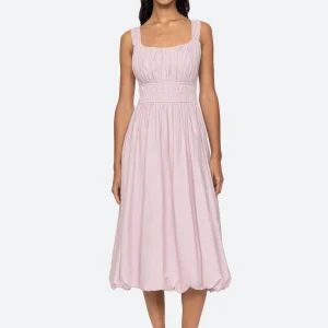 SEA Emmet Poplin Midi Bubble Dress in Lilac