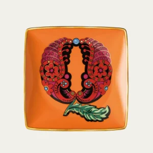 VERSACE Versace Holiday Alphabet Q-Canape Dish 4 3/4 in Square