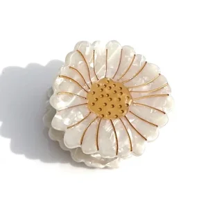 SOLAR ECLIPSE Hand-painted Mini Daisy Claw Hair Clip
