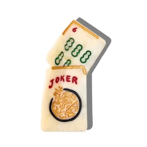 SOLAR ECLIPSE Hand-painted Mini Mahjong Claw Hair Clip
