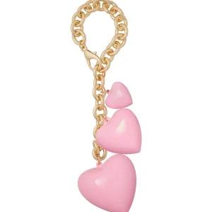 ROXANNE ASSOULIN The Happy Heart Bag Charm in Cotton Candy Pink