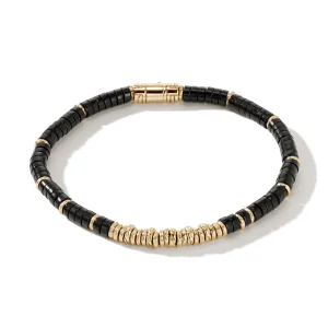 JOHN HARDY Heishi Beaded Bracelet in Black Onyx 4mm