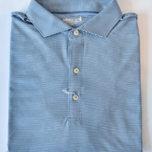 JOHNNIE-O Lyndonn Stripe Performance Jersey Polo in Kona Lake