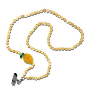 SOLAR ECLIPSE Hand-painted Lemon Gemstone Crossbody Phone Chain