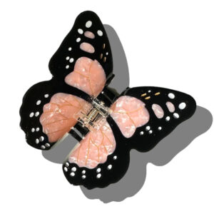 SOLAR ECLIPSE Hand-painted Monarch Butterfly Claw Clip in Pink