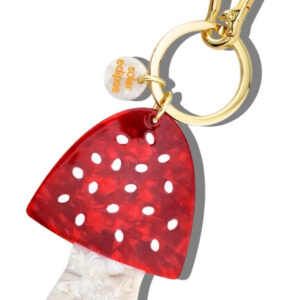 SOLAR ECLIPSE Hand-painted Toadstool Bag Charm & Keychain