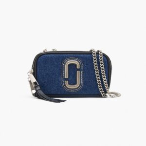 MARC JACOBS The Denim Chain Snapshot in Dark Wash