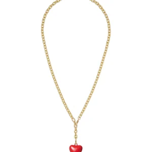 ROXANNE ASSOULIN The Mini Happy Heart Necklace in Red