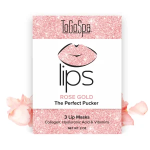 TO GO SPA Rose Gold Lips-The Perfect Pucker 3 Pairs