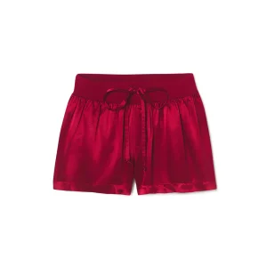 PJ HARLOW Mikel Satin Boxer Short in Red