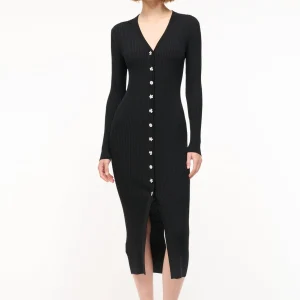 STAUD Shoko Sweater Dress in Black