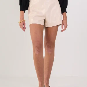 EMILY MCCARTHY Tailored Short in Sandshell Vegan Leather