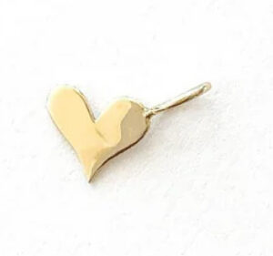REBECCA PINTO Bubble Heart Charm 14KY