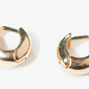 REBECCA PINTO Boko Dangle Hoops in 14KY Gold
