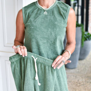 PERFECT WHITE TEE Summer Loop Terry Sweat Short in Aloe