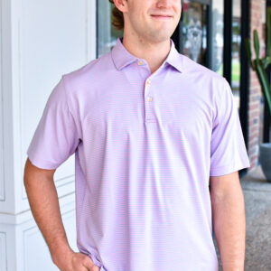 PETER MILLAR Hales Performance Jersey Polo in Pink Vale