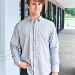 PETER MILLAR Cashiers Performance Twill Shirt in Oslo Grey