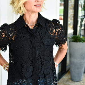 GENERATION LOVE Mina Lace Shirt in Black