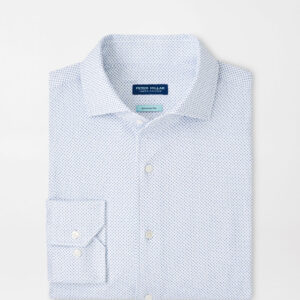 PETER MILLAR Excursionist Flex Print Sport Shirt in White