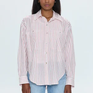 PISTOLA Samantha Top in Ruby Stripe