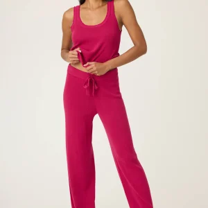 PJ SALVAGE Sweetheart Pointelle PJ Set in Sangria