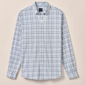 JOHNNIE-O Madden Performance Button Down Shirt in Maliblu
