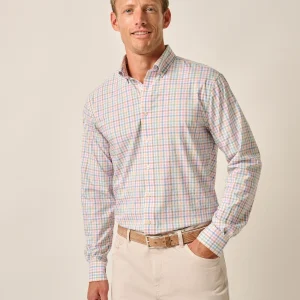 JOHNNIE-O Kyler Performance Button Down Shirt in Maliblu