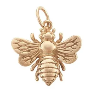 REBECCA PINTO Tiny Bee Charm 14ky