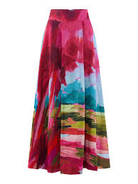 EMILY MCCARTHY Milly Skirt in Bellamy Sunset Linen
