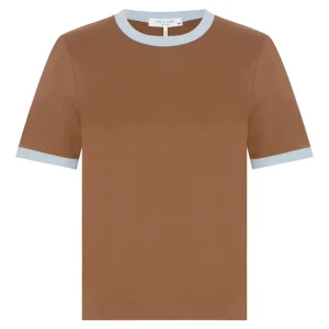 rag&bone Mia Ringer Tee in Brown Multi