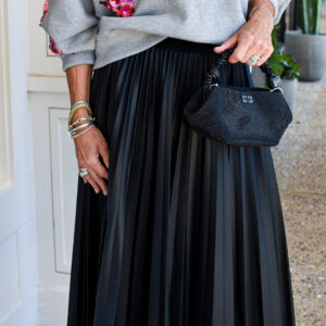 SIMKHAI Kezia Midi Skirt in Black