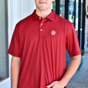 PETER MILLAR OU Tesseract Performance Jersey Polo in Crimson
