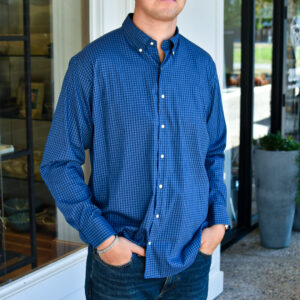 PETER MILLAR Conway Crown Lite Cotton Stretch Sport Shirt in Blue Haze