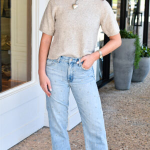 SANCTUARY Perfect Sweater Tee in Heather Pearl