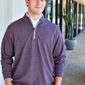 JOHNNIE-O Sully 1/4 Zip in Royal Plum