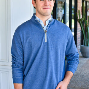 JOHNNIE-O Sully 1/4 Zip Pullover in Sapphire
