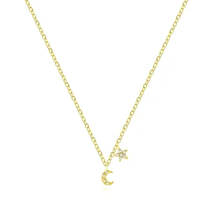 Meira T Mini Moon and Star Necklace