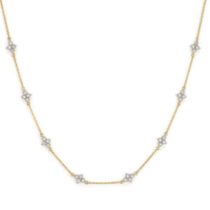 JUDE FRANCES JEWELRY Moroccan Quad Diamond Station Chain