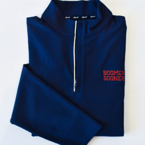 JOHNNIE-O Hoppin 1/4 Zip with Boomer Sooner Logo in Navy